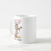 かかしと収穫の願い秋 コーヒーマグカップ (正面左)