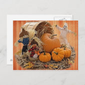 かかしと幽霊はがきの収穫 ポストカード (正面/裏面)