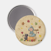 かかしと彼の黒猫 マグネット (正面/裏面)