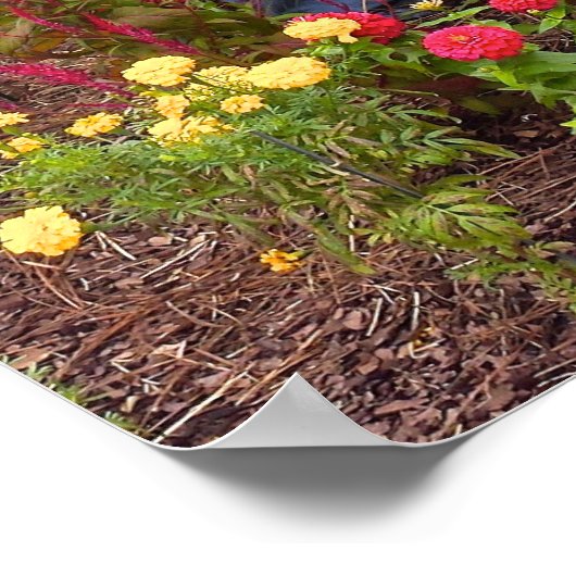 かかしと秋の花アットボックタワーガーデンズFL ポスター (角)