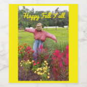 かかしと秋の花アットボックタワーガーデンズFL ワインラベル (シングルラベル)