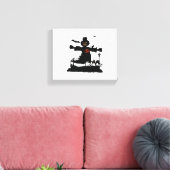 かかしと面白いハロウィーンデザイン キャンバスプリント (インサイチュ (リビング))