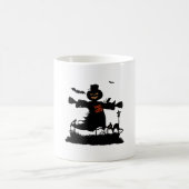 かかしと面白いハロウィーンデザイン コーヒーマグカップ (中央)