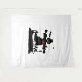 かかしと面白いハロウィーンデザイン タペストリー (正面(横))