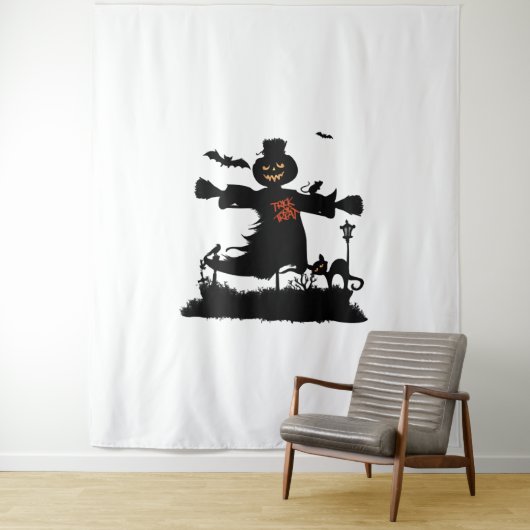 かかしと面白いハロウィーンデザイン タペストリー (インサイチュ)