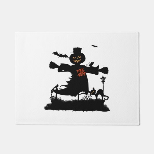 かかしと面白いハロウィーンデザイン ドアマット (正面)