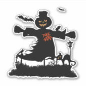 かかしのかわいいハロウィンデザイン シール (正面)