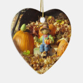 かかしはカボチャの玉座に王さま セラミックオーナメント (右)