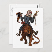 かかしはライオンから乗り降ろす ポストカード (正面/裏面)