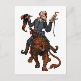 かかしはライオンから乗り降ろす ポストカード