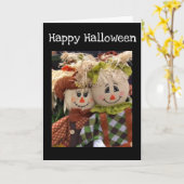 かかしは怖がらない"ハロウィーン" カード (黄色い花)