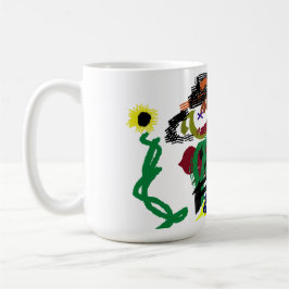かかしひまわりスタイル喜び コーヒーマグカップ