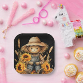 かかしエプロン ペーパープレート (パーティー)