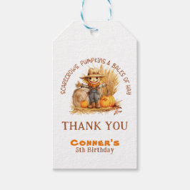 かかしカボチャ&ヘイ誕生日のバリモダンー ギフトタグ