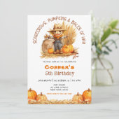 かかしカボチャ&ヘイ誕生日のバリモダンー 招待状 (スタンド正面)