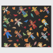 かかしカラフル ラッピングペーパー (フラット)