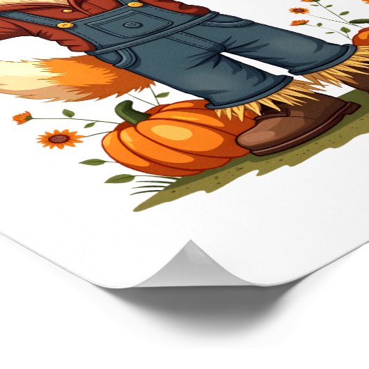 かかしサモエド犬 ポスター (角)