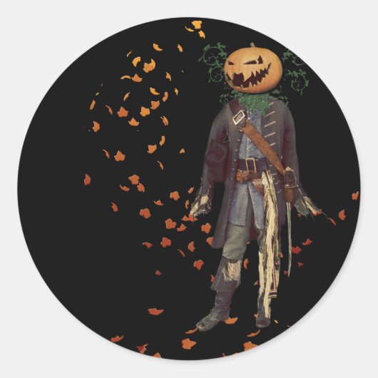 かかしジャック・ハロウィン ラウンドシール (正面)