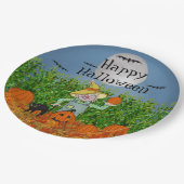 かかしハッピーハローウィン紙プレート ペーパープレート (アングル)