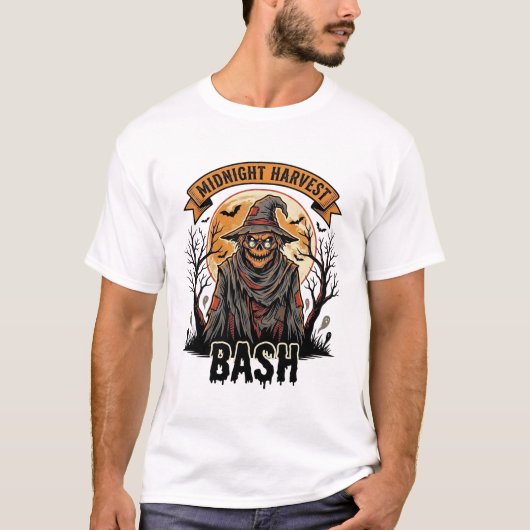 かかしハロウィンTシャツビンテージの刻印パーティー Tシャツ (正面)
