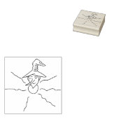 かかしバストイラストレーションアートスタンプ ラバースタンプ (押印)