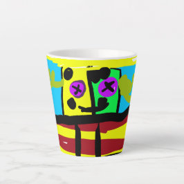 かかしビル晴れ カフェラテマグ