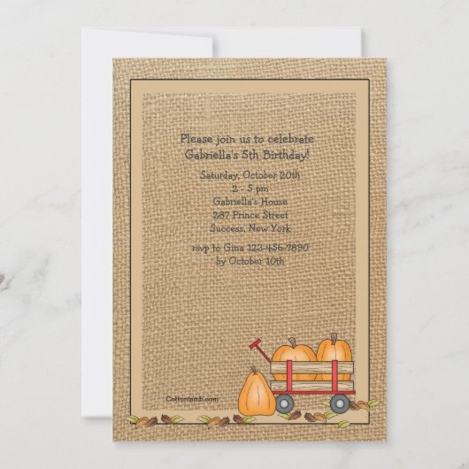 かかしフレームの写真の招待状 招待状 (裏面)