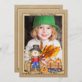 かかしフレームの写真招待状 招待状 (正面/裏面)