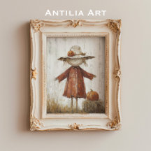 かかしポートレート絵を描のヴィンテージストローマン