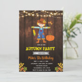 かかし少年がテーマの感謝祭 秋 オータム 招待状 (スタンド正面)