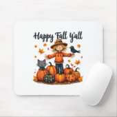 かかし幸せ秋Y'all Thanksgivingハロウィーン マウスパッド (マウス)