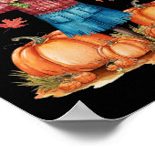 かかし秋ハロー秋パンプキンサンクスギビングH ポスター (角)