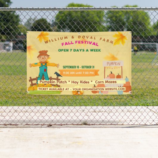 かかし秋フェスティバルハーベストマーケットバナー 横断幕 (インサイチュ)
