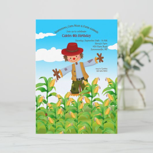 かかし秋誕生日 招待状 (スタンド正面)