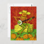 かかし遊がバンジョー絵画の ポストカード (正面/裏面)