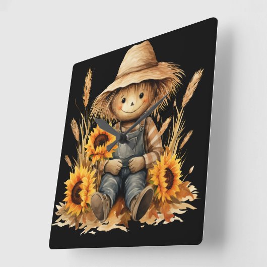 かかし スクエア壁時計 (傾斜)