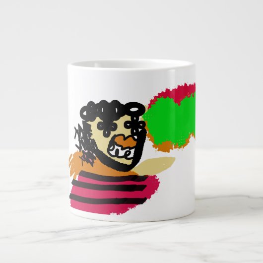かかし 喜び ジャンボコーヒーマグカップ (正面)