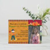 かかし 秋の写真パーティー招待状 招待状 (スタンド正面)