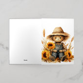 かかし 箔グリーティングカード (外側レイダウン)