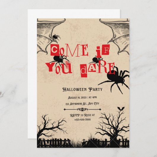 かかってこい 招待状 (正面/裏面)