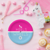 かかとか車輪|Pinkおよび青い性は明らかにします ペーパープレート (パーティー)