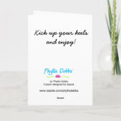 かかとのグリーティングまたはノートカードグリーンをキック カード (裏面)