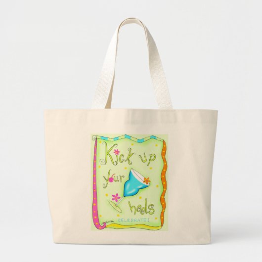 かかとのトートバッグをキック ラージトートバッグ (正面)