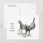 かかとのポストクロッシングポストカードをキック ポストカード (正面/裏面)