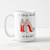 かかとの契約を締め切る！ コーヒーマグカップ (左)