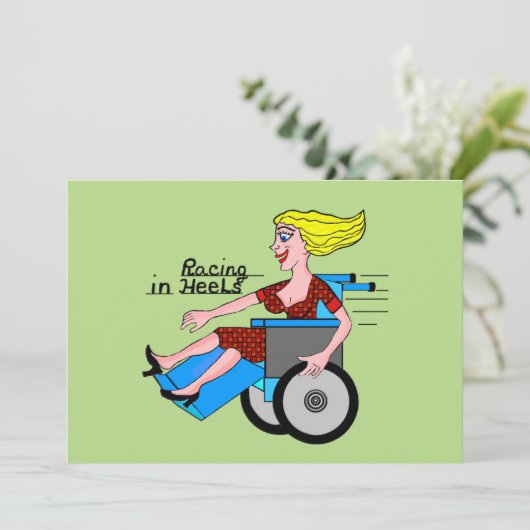 かかとの必要性の車椅子の女の子 招待状 (スタンド正面)