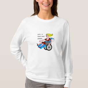 かかとの車椅子の女の子 Tシャツ