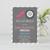 かかとまたはタイヤの性別発表招待状 招待状 (スタンド正面)