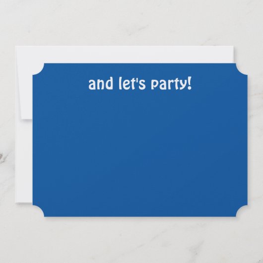 かかとを蹴り上げる招待状 (裏面)