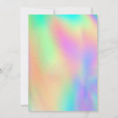 かかと、ガラス、バルーン、ホログラフィックなリタイア 招待状 (裏面)